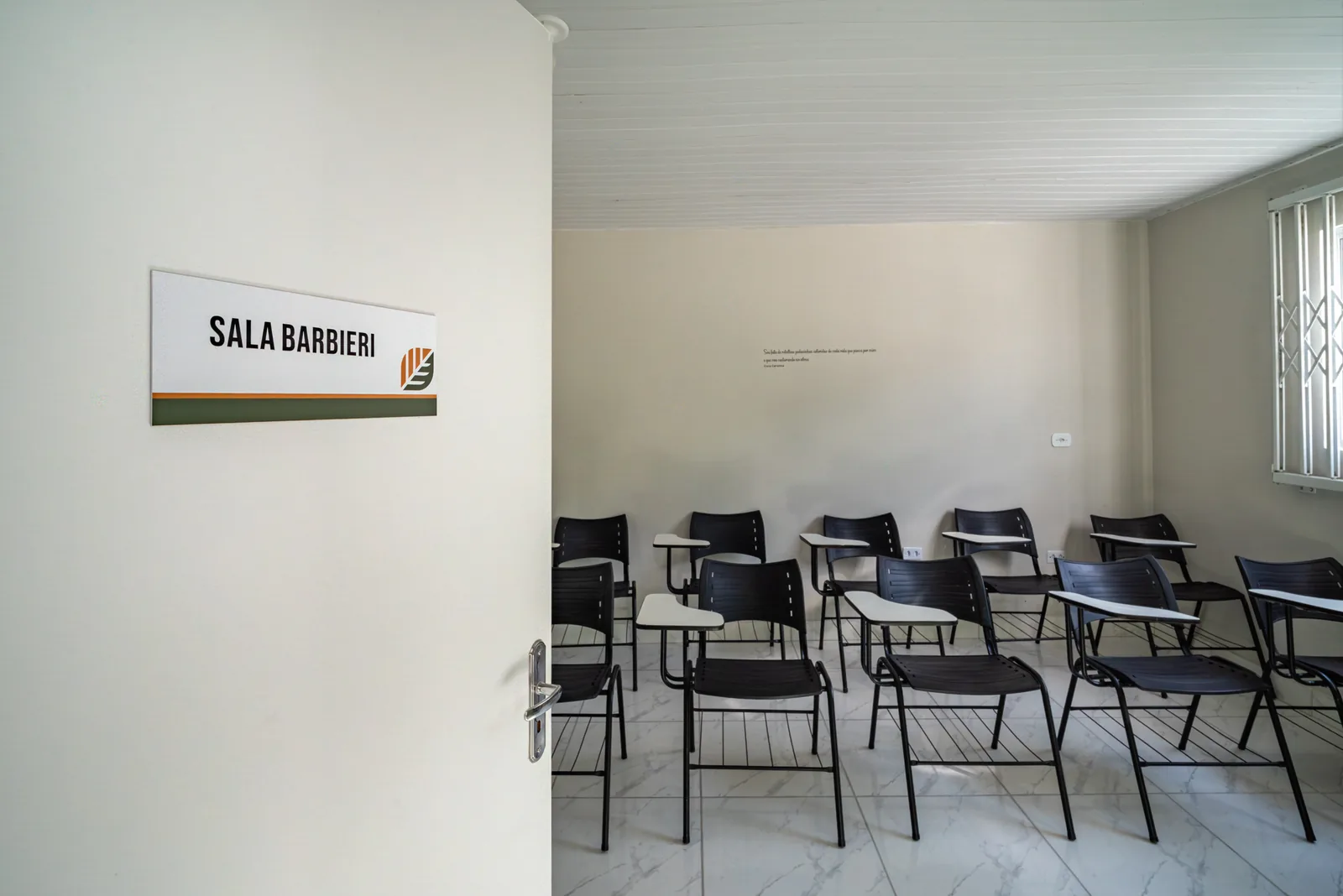 Sala Barbieri, uma das salas de aula do polo